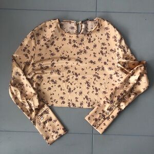 ZARA Long Sleeve Crop Top